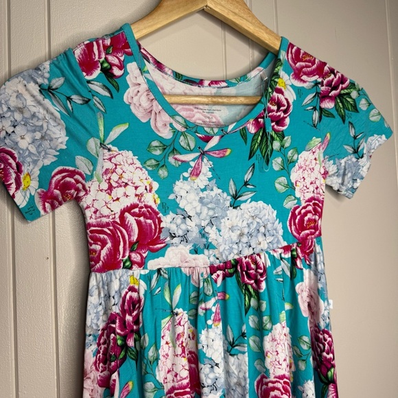 Posh Peanut Pink and Blue Casual Sundress - Picture 5 of 11